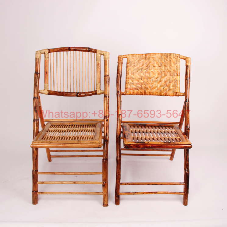 高品質な屋外用竹製折りたたみ椅子とテーブルセット - ガーデン用