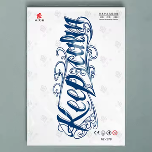 Kustom tato temporer tahan air palsu Herbal tato stiker kupu-kupu Semi permanen untuk wanita - Product Image 5