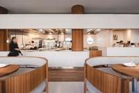 Comptoir de vitrine de restaurant haut de gamme personnalisé pour présentation gastronomique