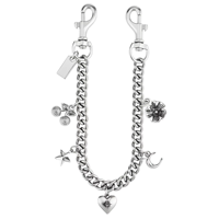 Chaîne de charme pour sac Sweet Gold Cuban avec pendentifs Cœur, Étoile, Cerise, rallonge de sangle de sac à main, accessoires de décoration DIY de luxe pour sacs