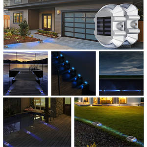 6 LED反射式道路スタッドソーラーライト、ソーラー式私道ステップドックライトマーカー、ソーラーパスウェイライト屋外用 - Product Image 4