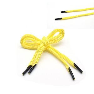 Custom Nylon/Cotton Coated Round Hollow Packaging with Plastic Tips Woven <b>Braided</b> <b>Cord</b> String Rope for Shoes Bags Garments - Product Image 1