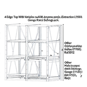 Fami 4 Edge Top With Multiplex System Ar Covering Simple Extraction L1160 D1200 Blue Ral5012 Storage Rack - Product Image 3