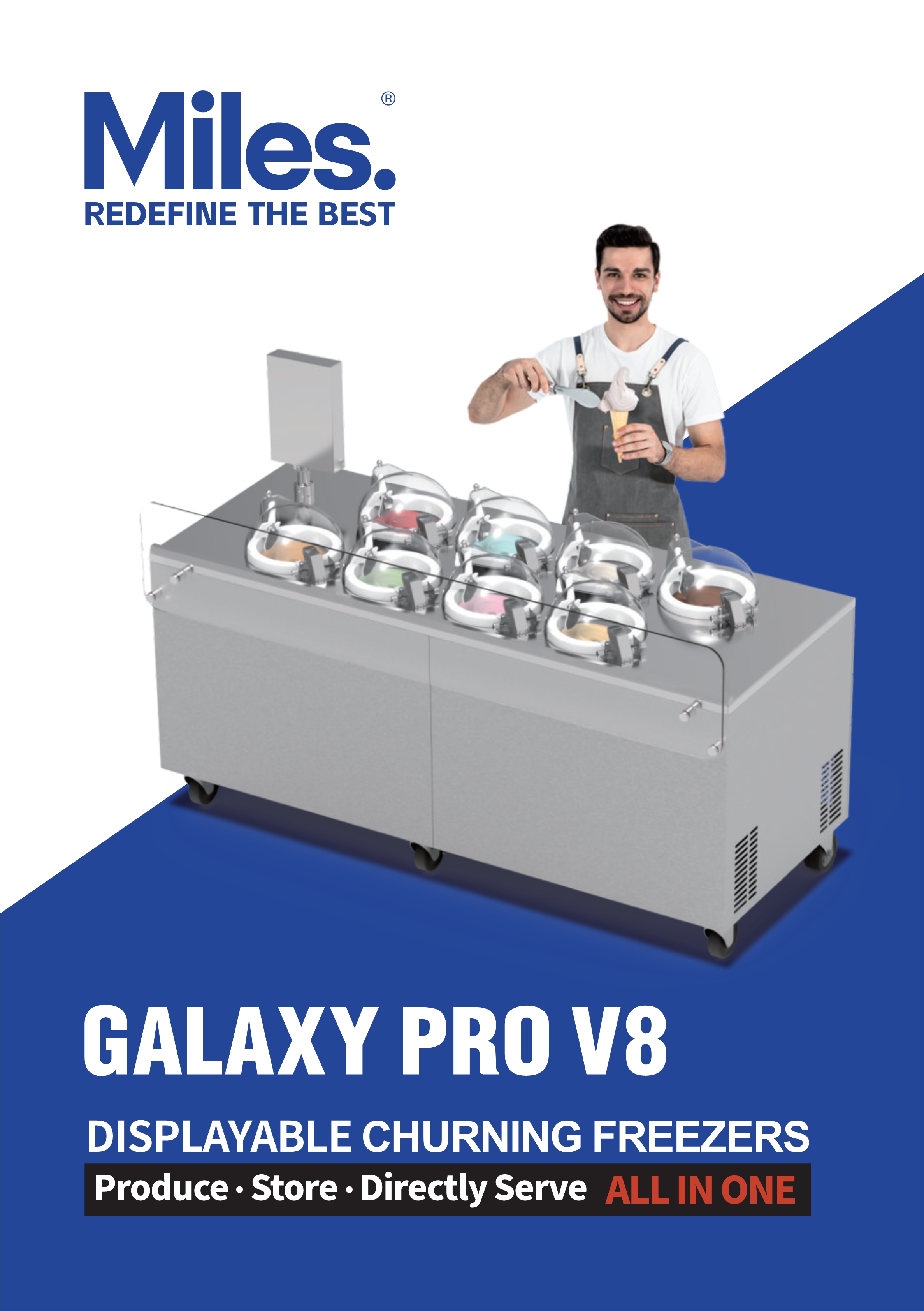 MILES GALAXY PRO V8 Ice Cream Machine - High End & Versatile