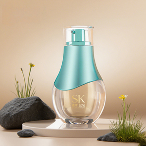 Flacone di Lusso da 30ml a Forma di Lampadina, Ecologico, con Pompa Airless in Plastica per Crema Viso, Lozione, Shampoo - Product Image 1