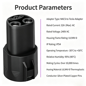 Nuevo Adaptador de 80A Sae J1772 a Conector de Cargador Tesla EV Tipo 1, Adaptador para Tesla Model X 3 S - Product Image 3