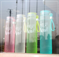 Bouteille d'eau en verre givré coloré avec couvercle de protection, idéale pour les voyages – Vente en gros à prix réduit