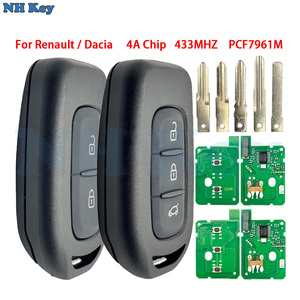 Clé intelligente de <span class=keywords><strong>voiture</strong></span> à distance 4A Chip 433MHz pour Renault Duster Clio4 <span class=keywords><strong>Sandero</strong></span> Master3 Symbol Trafic <span class=keywords><strong>Dacia</strong></span> Logan Lodgy Dokker - Product Image 1