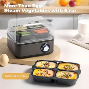 Compact Automatic <b>Electric</b> Boiling Egg Cooker Stainless Steel Restaurant Egg <b>Steamer</b> 3 Quarts 1-12 Eggs for Household Use - Product Image 4
