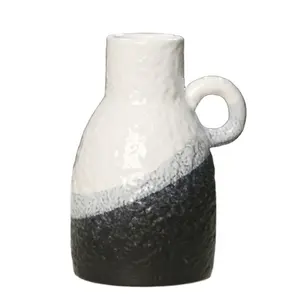 Ceramic Jug Vase Vintage Antique Frosted Glazed Ceramic Flower Vase Nordic Modern Flower Arrangement Vase House Decorative