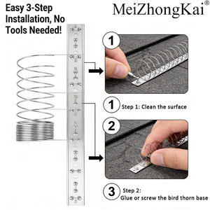 304 Stainless Steel <strong>Bird</strong> Spikes - Spiral Design Anti-Perching Set, 18 cm - Product Image 4