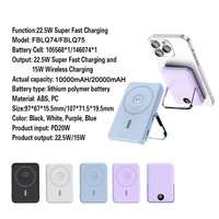 Venta caliente Q9 personalizado 20000mAh cargador inalámbrico magnético banco de energía con función de soporte