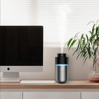 Humidificateur ultrasonique USB mini à minuterie, diffuseur de brume froide coloré en acier inoxydable, purificateur d'air pour voiture et maison, huile essentielle