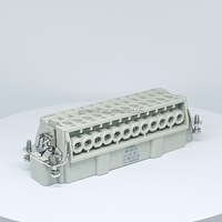 Conector Automotriz de Servicio Pesado de 24 Pines, Estándar Común, Policarbonato, Latón, 16A, 500V, IP65, HE-024-F, Igual que Harting