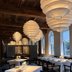 Japanese Wabi Sabi Style Chandelier Round White Six Head E27 Energy Saving Lamp For <b>Dining</b> Room Home Decor <b>Lighting</b> Fixture - Product Image 1