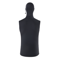 DIVESTAR Custom 2mm 3mm Neoprene Super Stretch Thermal Lining Sleeveless Black Hoodie Waterproof Front Logo Surfing Wetsuit Top.
