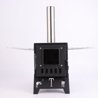 Poêle à bois portable léger en acier inoxydable monobloc coupe-vent pour table, barbecue, camping, chauffage de tente, utilisation extérieure