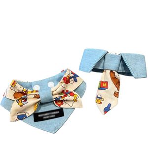 Dễ thương mềm thân thiện với môi polyester in thời trang Pet Dog phụ kiện BIB Tie Khăn Cổ Áo Bandana nước bọt khăn - Product Image 5