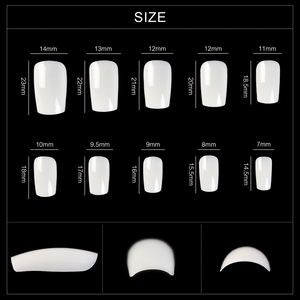 500 faux ongles carrés longs en ABS, couvrance totale, sans trace, pour extension d'acrylique et manucure - Product Image 6