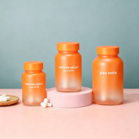 Bouteille en verre de qualité alimentaire de 120 ml, 150 ml, 200 ml pour 30/60/90 capsules, pot en verre cylindrique court recyclable pour vitamines avec bouchon scellé