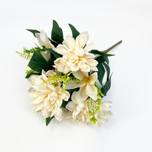 <span class=keywords><strong>Flores</strong></span> de Dalia Artificiales al por Mayor, <span class=keywords><strong>Flores</strong></span> de Seda de Alta Calidad para Decoración del Hogar, Ramos de Boda - Product Image 6