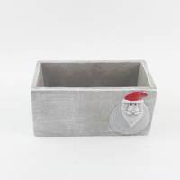 Nouveau Design Ciment Pots De Plantes De Noël Ciment Rectangle Intérieur Fleur Planteur Couverture De Noël