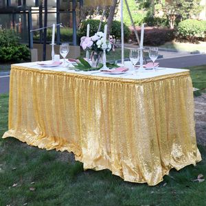 Falda <span class=keywords><strong>de</strong></span> Mesa con Lentejuelas <span class=keywords><strong>de</strong></span> 6 pies, 9 pies y 14 pies en Oro Rosa <span class=keywords><strong>para</strong></span> Mesas Redondas/Rectangulares/Cuadradas <span class=keywords><strong>para</strong></span> Fiestas <span class=keywords><strong>de</strong></span> Cumpleaños, Bodas y Navidad - Product Image 3