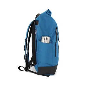 Оригинальный водонепроницаемый новый тканевый переработанный материал для бутылок, наружный дорожный рюкзак, рюкзак, рулонная сумка из полиэстера, рюкзак