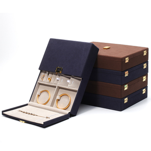 Vente en gros Boîte de rangement pour bijoux Boîte de voyage pour bijoux Boîte de présentation pour bijoux en cuir pour voyage - Product Image 5
