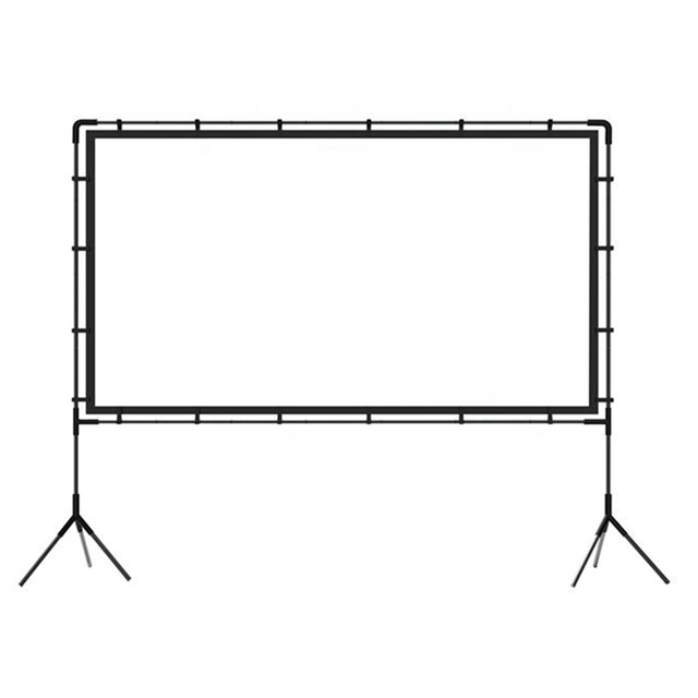 Outdoor 4K HD Projector Screen Cheap 16/9 100 Inch Portable Floor Foldable Stand Tripod 120inch Frame Projector Screen Camping
