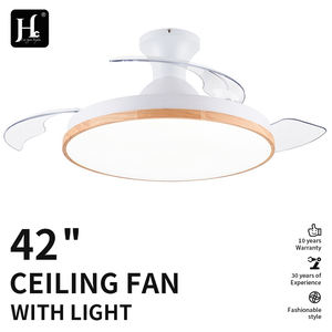 Ventiladores De Techo Led 42 Inch Invisible Retractable Ceiling Fan with Light and Remote Control Ventilador De Techo Moderno - Product Image 3
