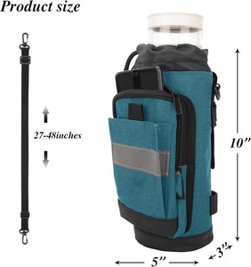 Échantillon gratuit béquille sac léger béquille accessoires pochette de rangement sangle réfléchissante avant fermeture éclair poche universelle béquille sac - Product Image 3