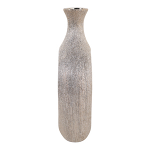 Vaso in Ceramica Ovale con Ritagli, Alto, Moderno, Decorazione per Soggiorno, Ufficio, Tavolo - Product Image 4