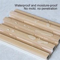 Panneau mural moderne en PVC/WPC imperméable et ignifuge, composite bois-plastique, lambris cannelé pour revêtement intérieur/extérieur d'hôtels et de salles TV