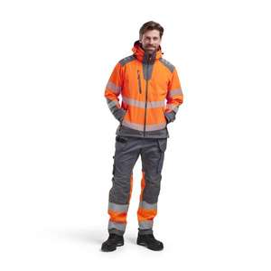 BLAKLADER - 155818119653D112 Pantalón de alta visibilidad con elástico Gris medio/naranja-EAN 7330509767740 ROPA DE TRABAJO DE LA HI-VIS - Product Image 3