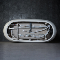 Baignoire autoportante en acrylique pour intérieur, avec massage à bulles d'air, jets d'eau et système de spa jacuzzi