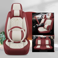 Housses de siège de voiture NOVUS en cuir PU respirant de haute qualité, ensemble complet, pour Rav 4 5 places, ajustement universel toutes saisons, luxe