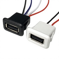 Prise d'alimentation USB 2.0 mâle/femelle 2/4 broches en cuivre pour PC, 60V 1.5A, port de charge IP67, vente en gros