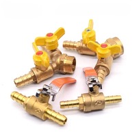 Válvula de bola manual de latón para gas y agua 1/2-2 Conexión NPT de 1/2 pulgadas Sellado de PTFE de alta presión 600 Wog