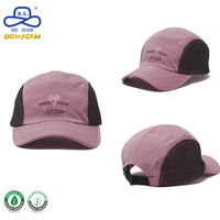 Casquette de camping en maille à 5 panneaux rose personnalisée BRIGHT SHOW EST.1996, légère et à séchage rapide pour l'extérieur