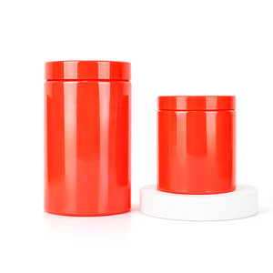 Envase de PET Rojo de 600ml/1300ml para Proteína en Polvo, Recipiente Vacío para Proteína, Botella de Almacenamiento de Suplementos en Polvo de Grado Alimenticio - Product Image 1