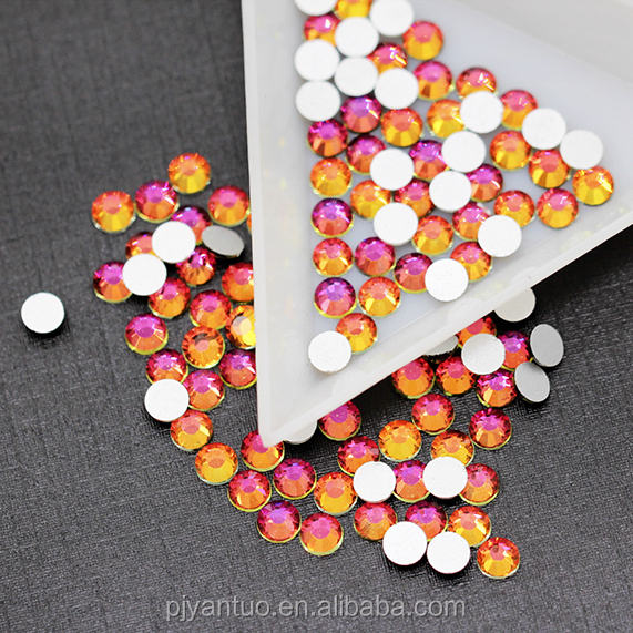 Заводской высококачественный 1440 шт. красный цвет вулкана без горячей фиксации кристалл с плоской задней стороной Стразы SS 10,12,16,20