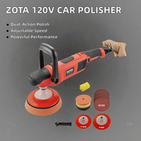 Polisseuse de voiture à double action ZOTA 1200W, 6 pouces/7 pouces, vitesse variable 1100-3050 tr/min, tampon double couple, électrique, usage industriel DIY