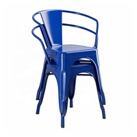 Chaise café en métal durable pour l'école et la salle de classe Home Office Bar Park Gym Salle de bain Cave à vin Atelier-Caractéristique de refroidissement