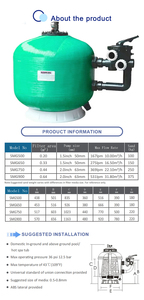 Sistema de Filtración de Arena Water Crown ST400 350-1400mm para Piscinas - Product Image 4