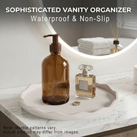 Meilleure vente transfrontalière : Plateau de rangement et organiseur décoratif rond en silicone, style moderne et minimaliste, pour salle de bain