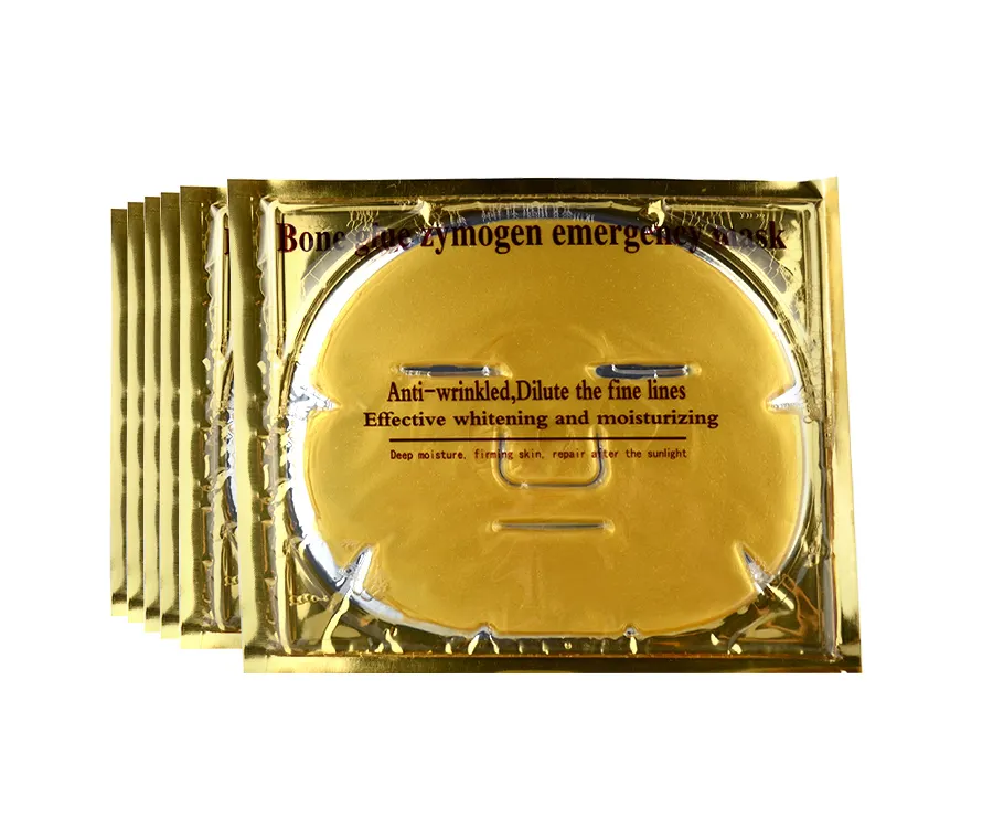 Marque privée coréenne de soins de la peau collagène cristal spa 24k or blanchissant hydratant masque facial hydratant feuille de beauté OEM