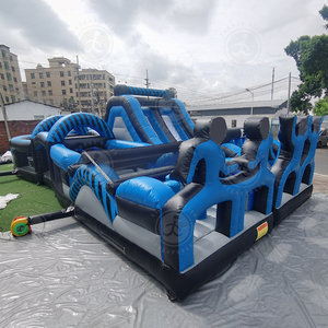屋外障害物コースバウンサー城カーブバウンスインフレータブル障害物コースジャンパー遊び場インフレータブル障害物コース - Product Image 4