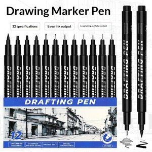 ปากกาหัวเล็กสำหรับวาดภาพการ์ตูน ปากกาเขียนแบบพิเศษ ปากกาออกแบบลายเส้นด้วยมือ วัสดุ PP ชุดปากกาขายส่ง - Product Image 1