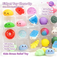 Calendrier de l'Avent Mystery Dumpling Édition Spatiale 24 Mini Jouets Squishy Anti-stress en TPR pour Garçons, Filles et Tous Âges